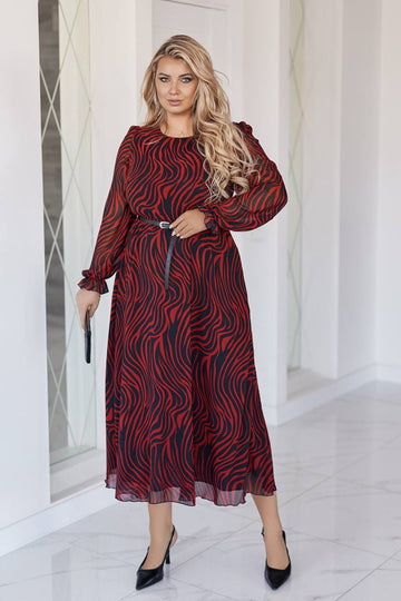 Flared chiffon dress  - Twiggy Shop