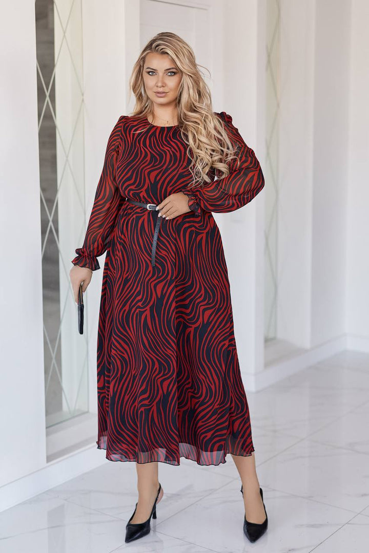 Flared chiffon dress  - Twiggy Shop