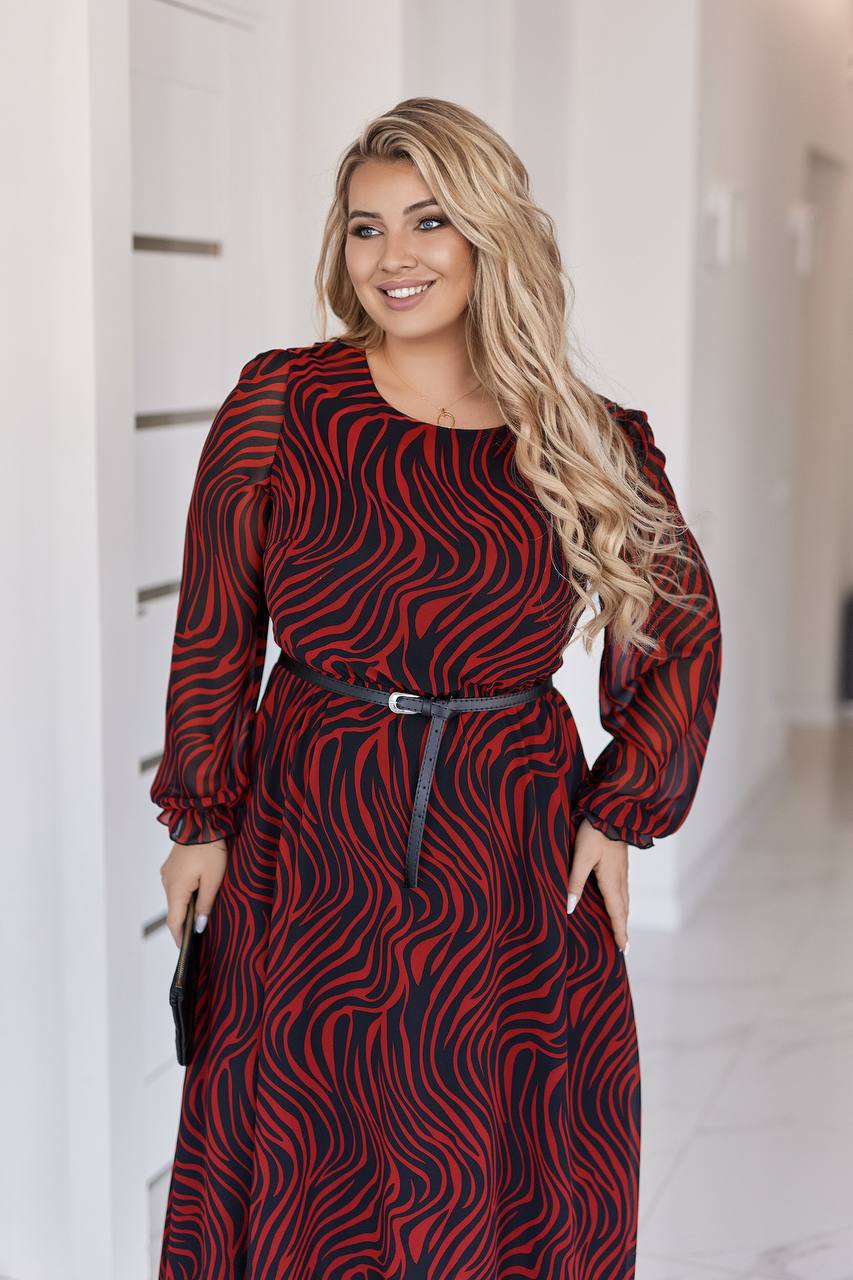 Flared chiffon dress  - Twiggy Shop