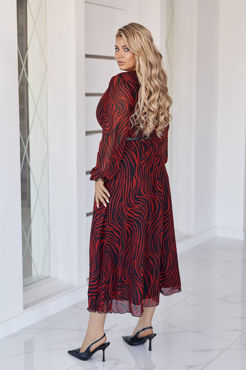 Flared chiffon dress  - Twiggy Shop