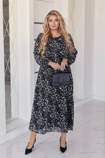 Flared chiffon dress  - Twiggy Shop