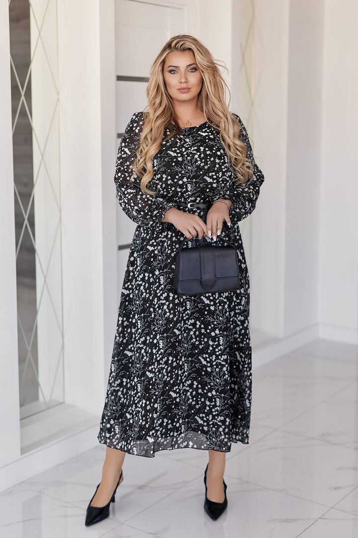 Flared chiffon dress  - Twiggy Shop