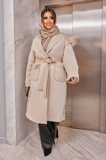 Eco-suede coat with two sides - Twiggy Shop