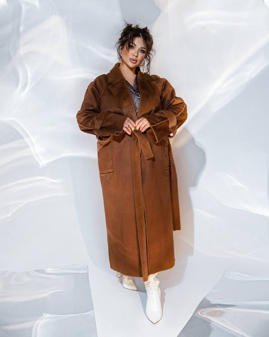 Eco-suede coat with two sides - Twiggy Shop