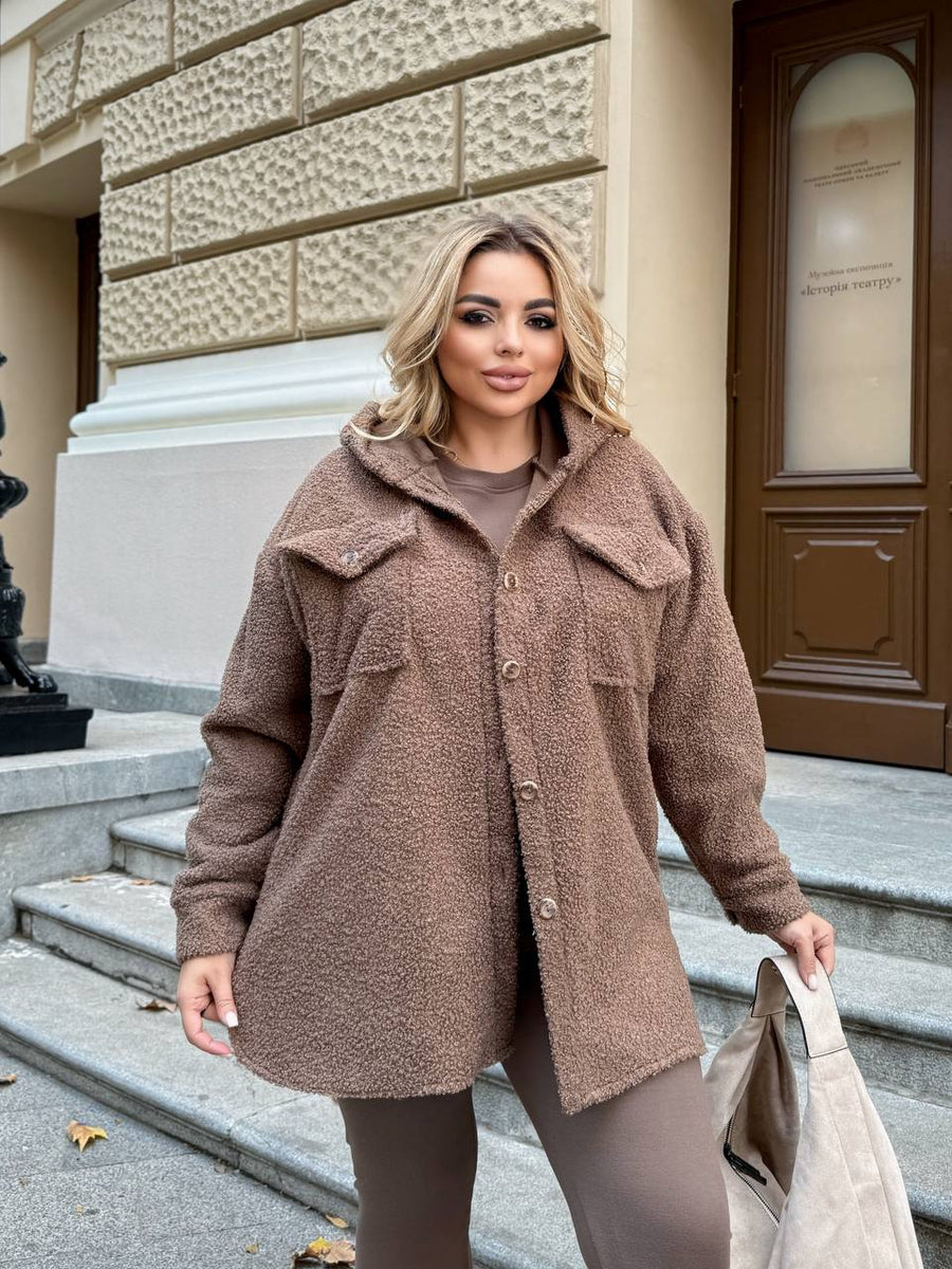 Karakul outer shirt with a hood  - Twiggy Shop