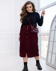 Ribbed velvet skirt  - Twiggy Shop