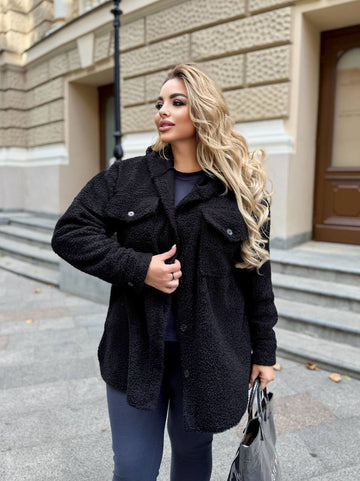 Karakul outer shirt with a hood  - Twiggy Shop