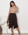Asymmetric Midi Skirt