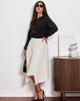 Asymmetric Midi Skirt