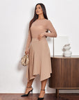 Asymmetric Midi Skirt