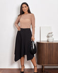 Asymmetric Midi Skirt