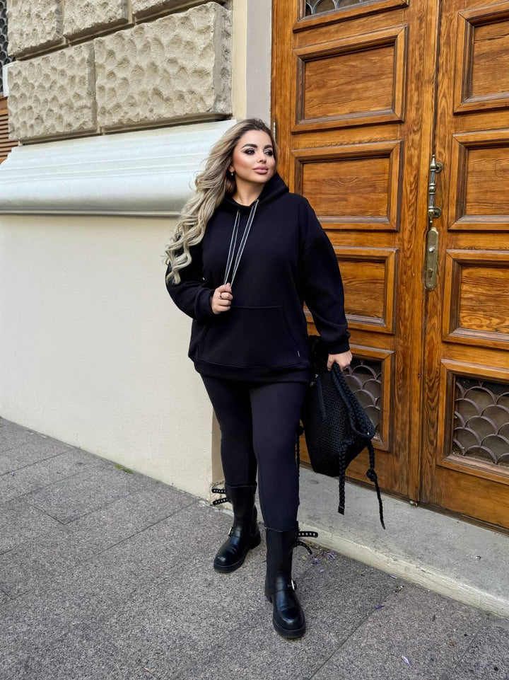 Hooded hoodie and leggings set  - Twiggy Shop