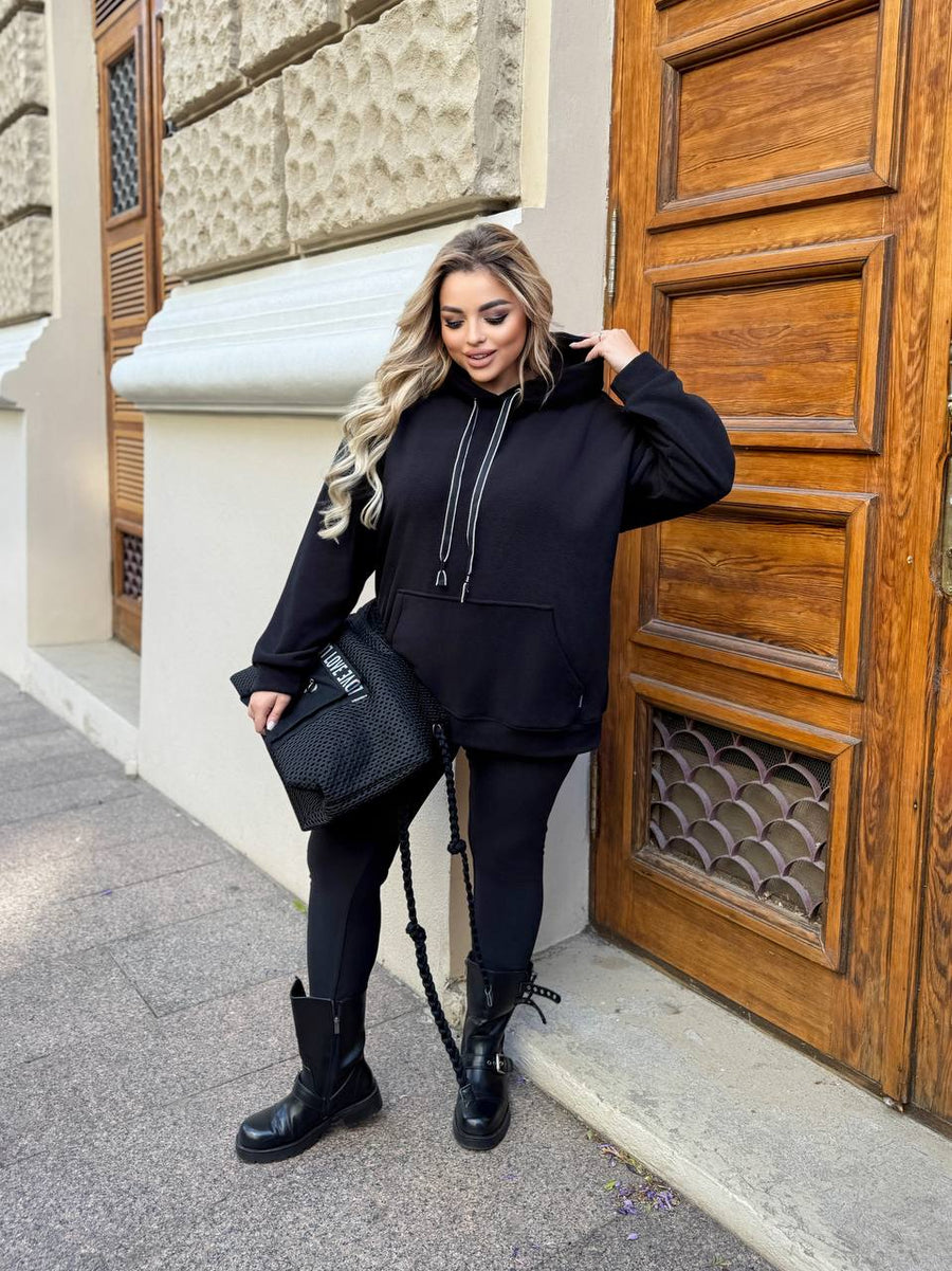 Hooded hoodie and leggings set  - Twiggy Shop