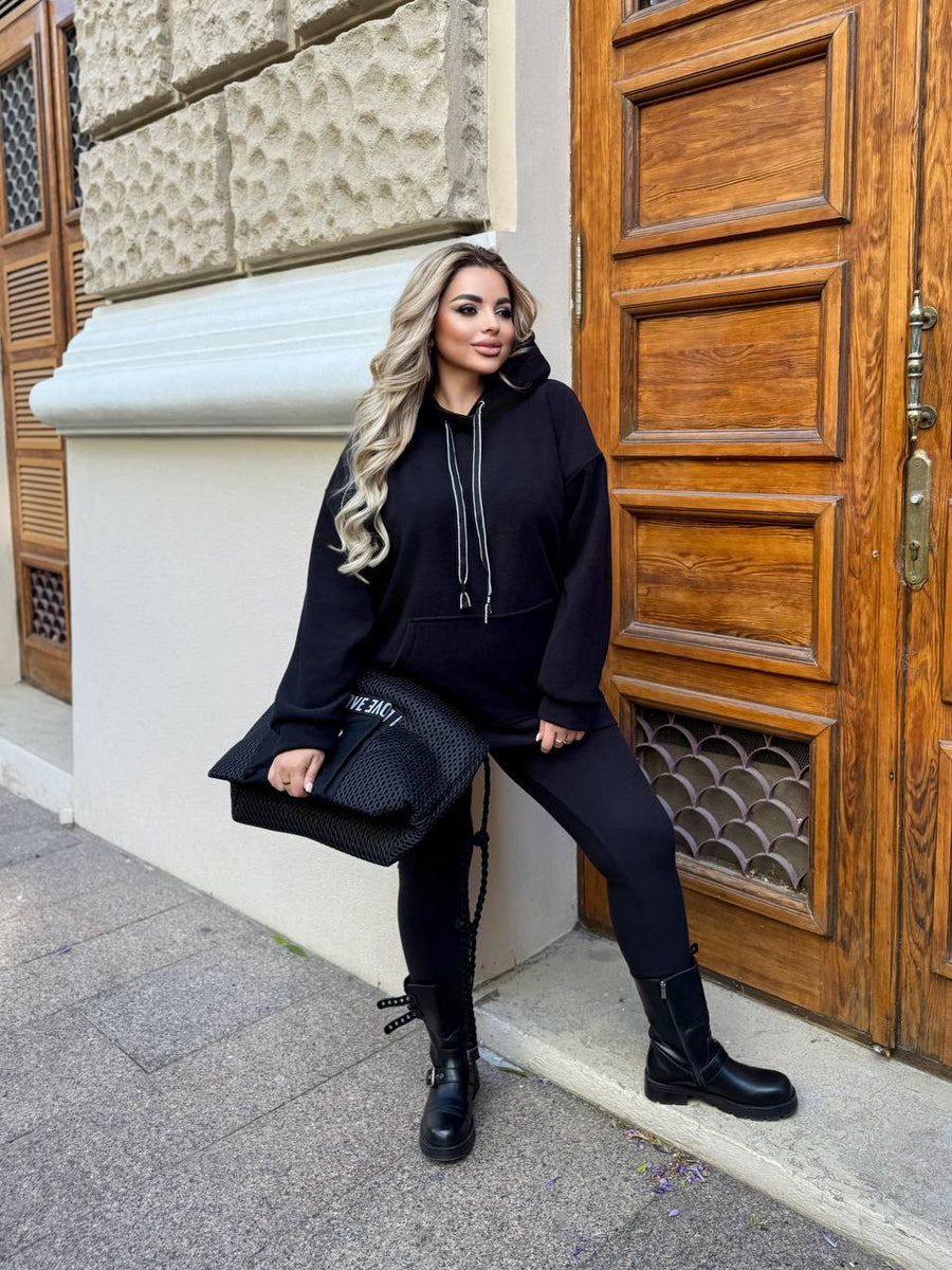 Hooded hoodie and leggings set  - Twiggy Shop