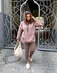 Hooded hoodie and leggings set  - Twiggy Shop