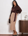 Below-the-Knee Pencil Skirt
