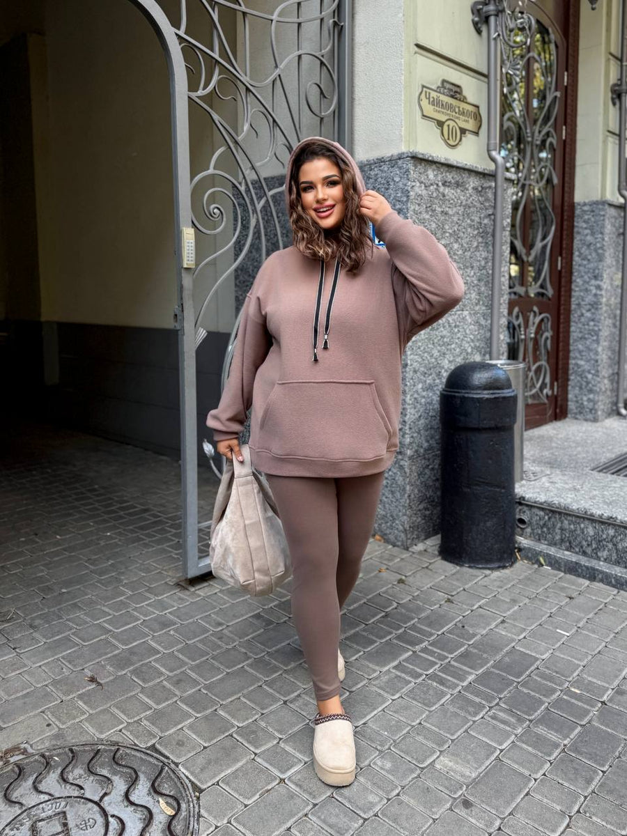 Hooded hoodie and leggings set  - Twiggy Shop