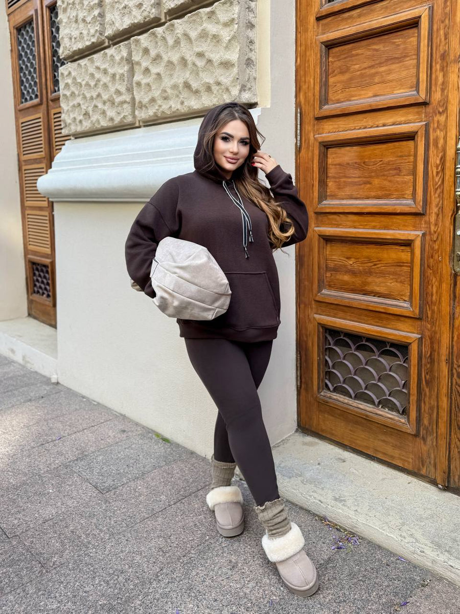 Hooded hoodie and leggings set  - Twiggy Shop