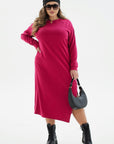 Knit dress with a slit - Twiggy Shop