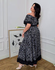 Long soft dress with ruffles