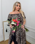 Vestido largo suave con volantes