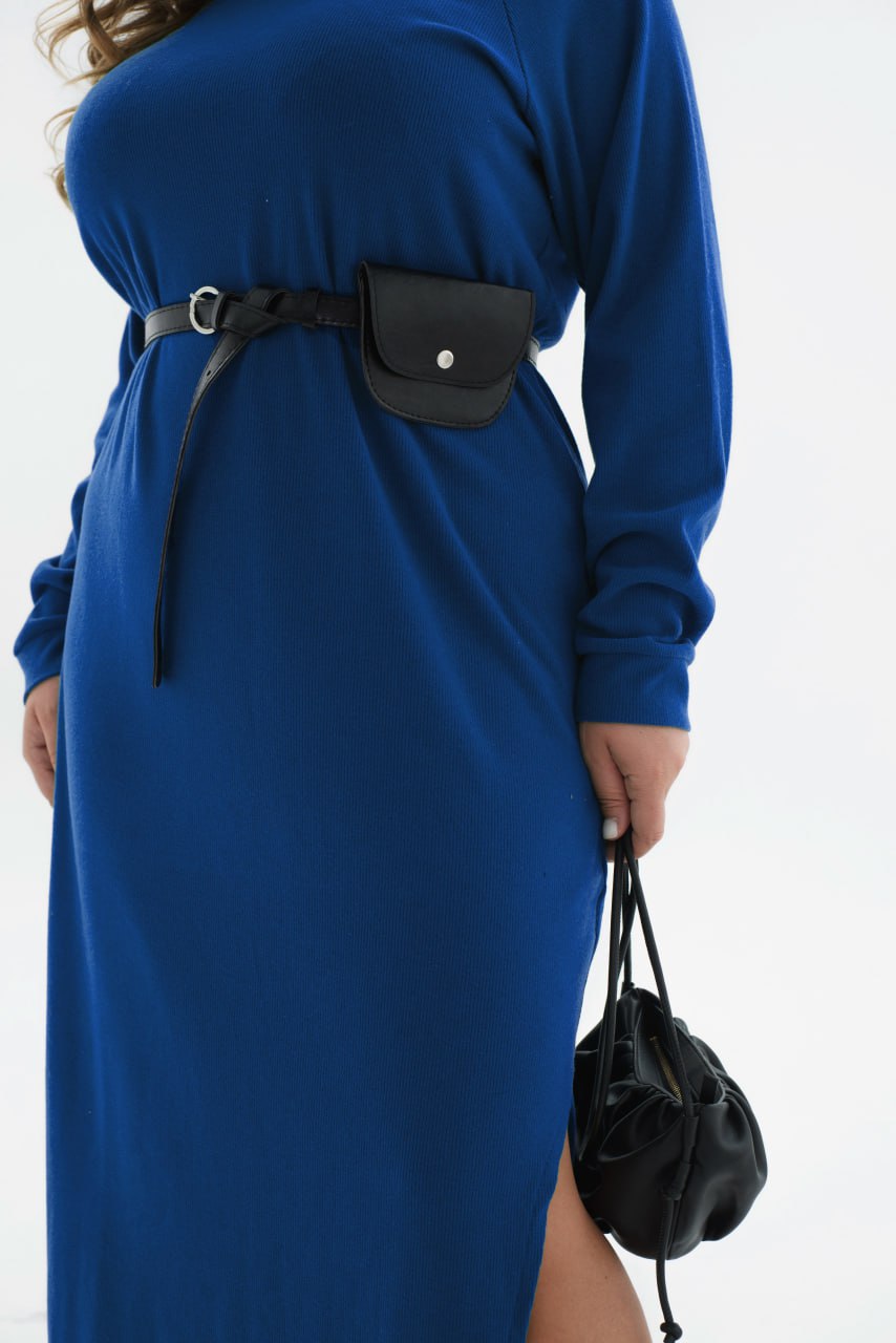 Knit dress with a belt bag - Twiggy Shop