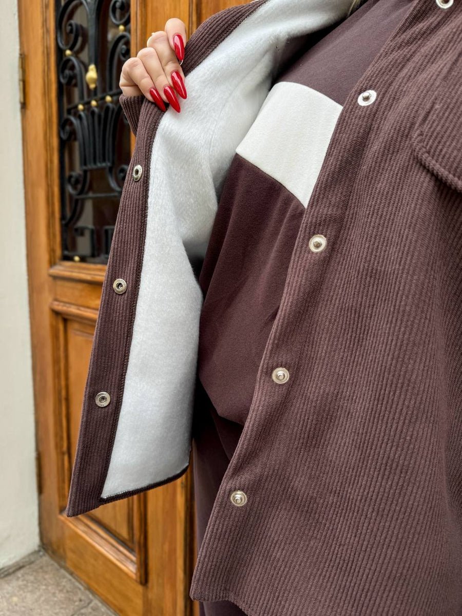 Warm corduroy velvet shirt  - Twiggy Shop