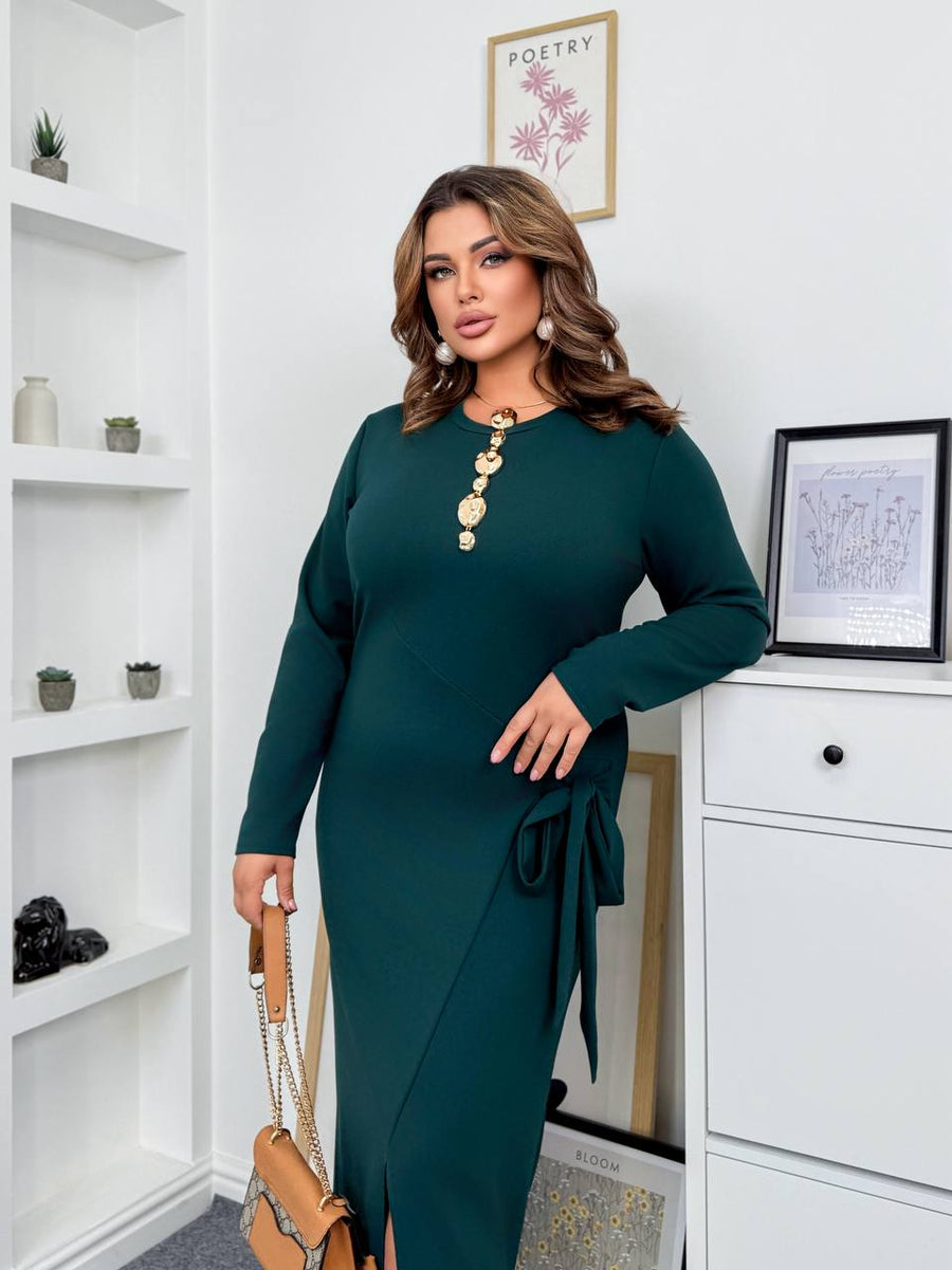 Midi dress with a slit  - Twiggy Shop