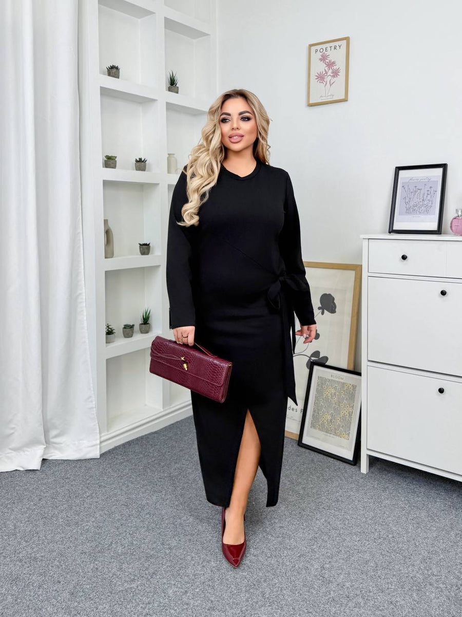 Midi dress with a slit  - Twiggy Shop