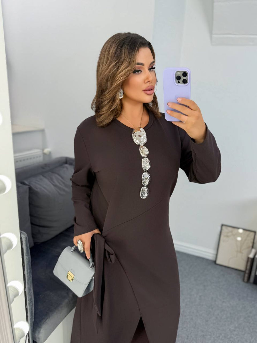 Midi dress with a slit  - Twiggy Shop