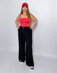 Стиlinen  дамски pants с декорация от копчета, polyester и viscose, на снимка IMG_9289.jpg.