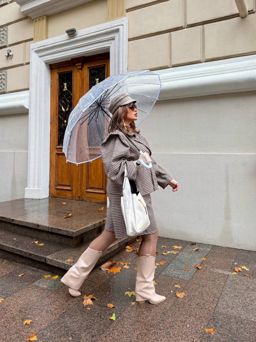 Short blazer with a belt  - Twiggy Shop