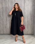 Knee-length cotton dress  - Twiggy Shop