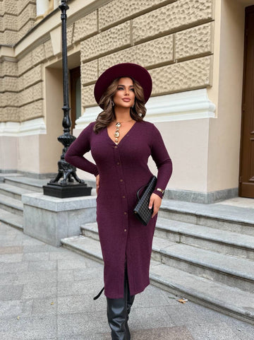 Fitted dress made of soft knit  - Twiggy Shop