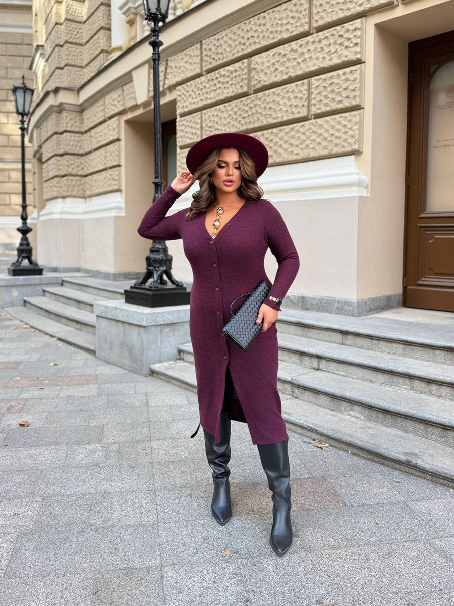 Fitted dress made of soft knit  - Twiggy Shop