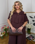 Комплект от памучна Fabric с волан, Composition 70% cotton и 30% polyester, видим в изображението.