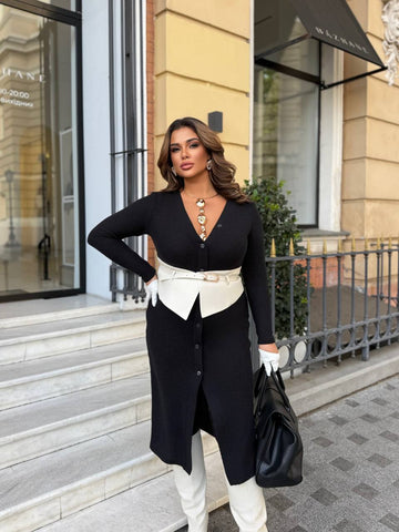 Fitted dress made of soft knit  - Twiggy Shop