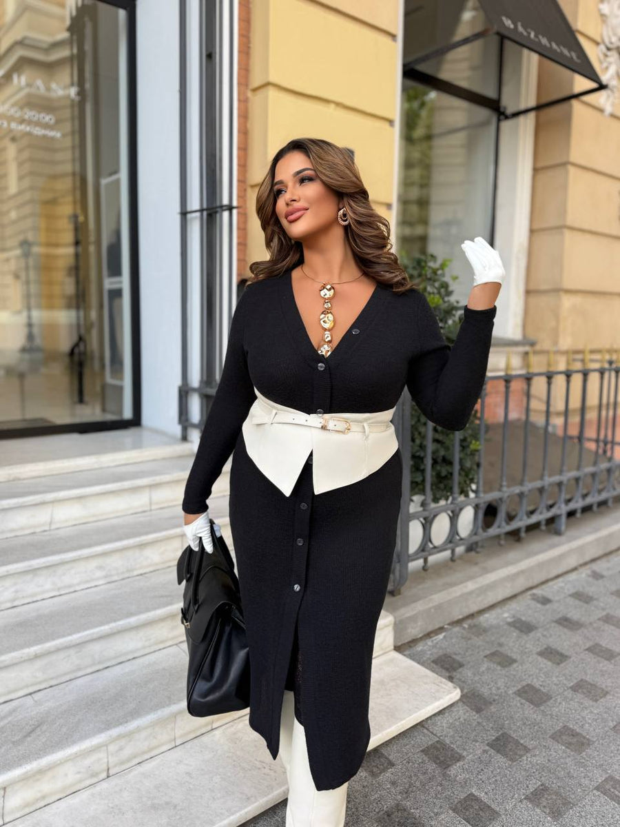 Fitted dress made of soft knit  - Twiggy Shop