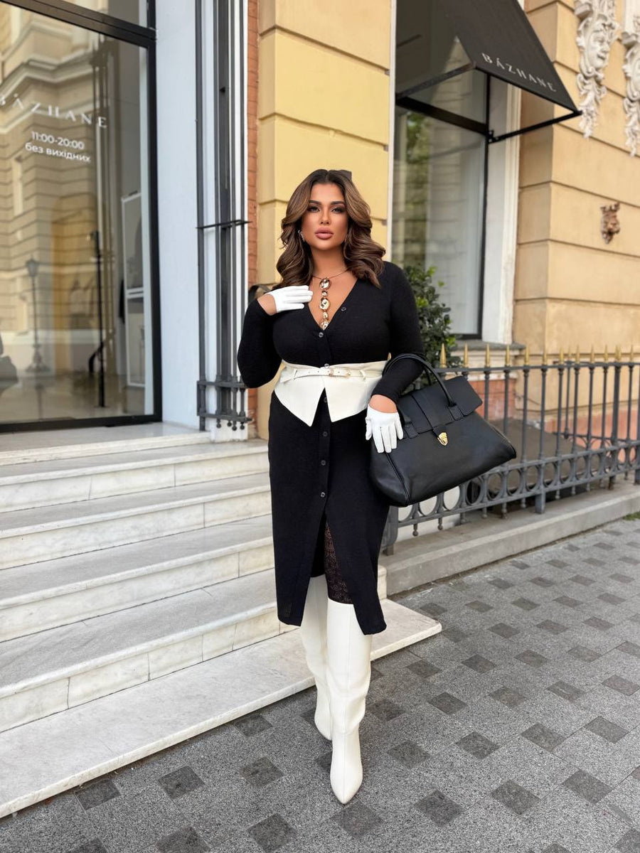 Fitted dress made of soft knit  - Twiggy Shop