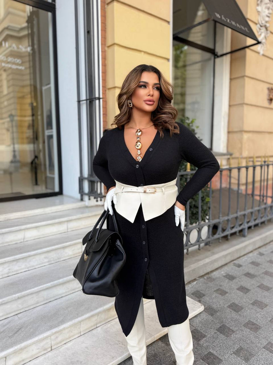 Fitted dress made of soft knit  - Twiggy Shop