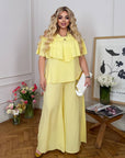 Комплект от памучна Fabric с волан, White цвят, 70% cotton, 30% polyester, стиlinen  и уup toбен за носене.