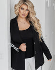 Business set with stone embellishments print , направен от polyester 80%, lycra 2% и nylon 18%, изображение на комплект.