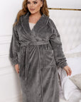 Warm robe with a belt - Twiggy Shop