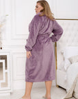 Warm robe with a belt - Twiggy Shop