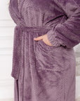 Warm robe with a belt - Twiggy Shop