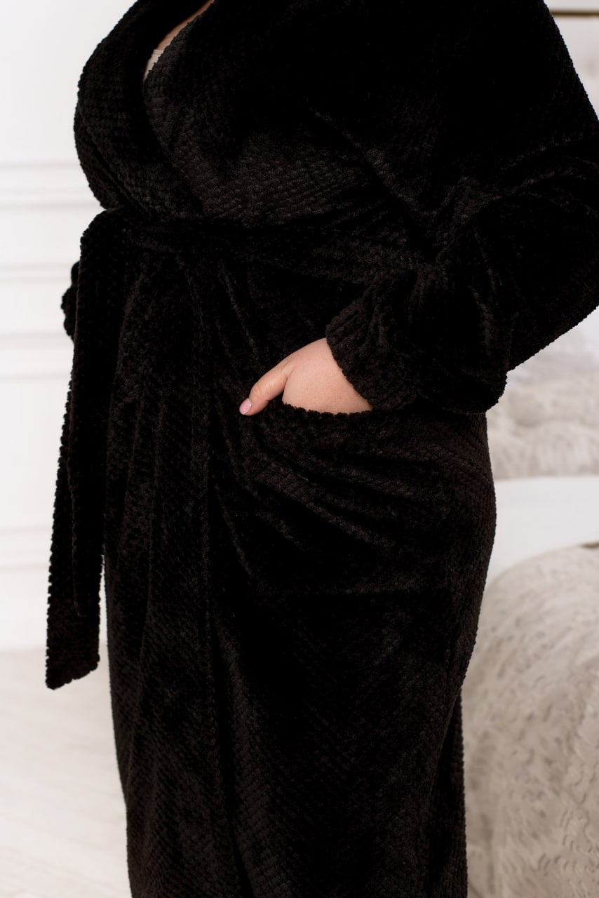 Warm robe with a belt - Twiggy Shop