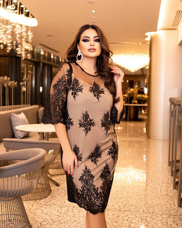 Short dress with mesh  - Twiggy Shop