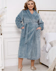 Warm robe with a belt - Twiggy Shop