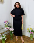 Fitted midi dress  от polyester и lycra, с елегантен крой и Length up to коляното, в изображението.
