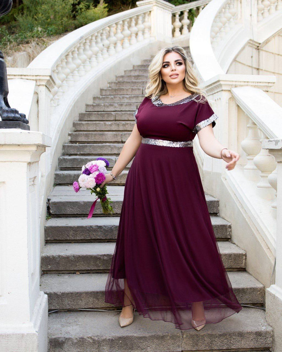 Soft fabric dress with mesh  - Twiggy Shop